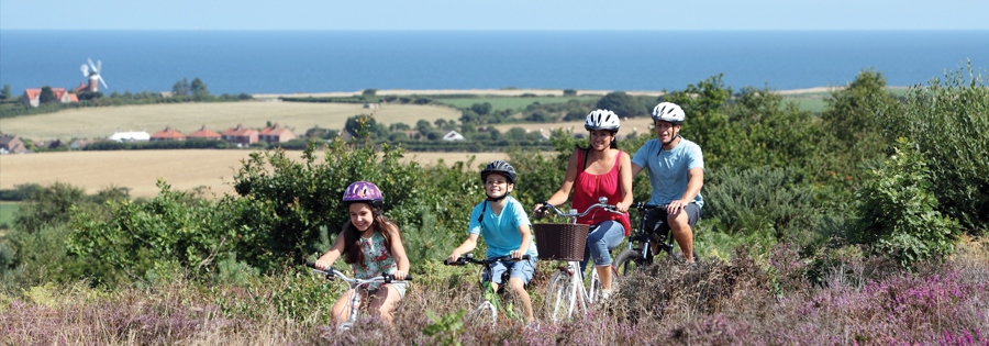 Cycle helmets at the Huff and Puff hire centre